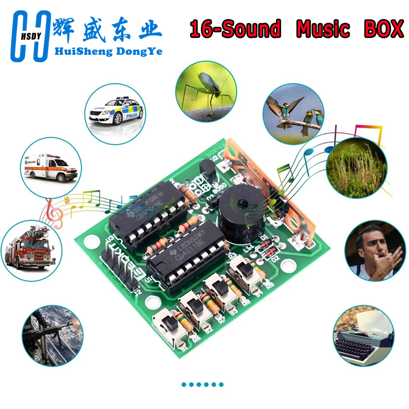 16 caixa de som de música-16 p - Diy Electronics Learning Kit avaliação e preço